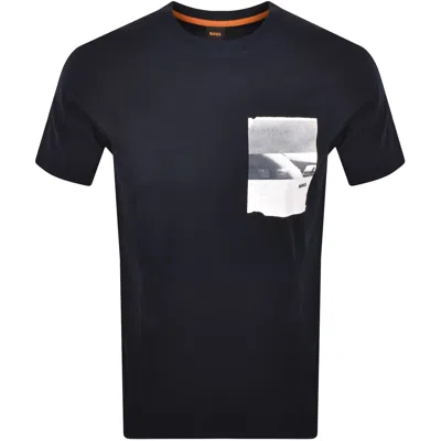 Boss Casual Boss Te Container T Shirt Navy In Blue