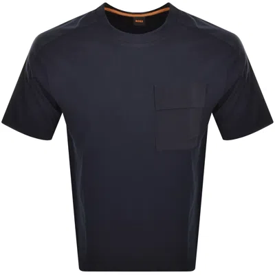 Boss Casual Boss Te Pocket Crago T Shirt Navy In Blue