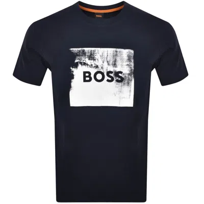 Boss Casual Boss Te Wheel T Shirt Dark Navy In Blue