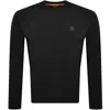 Boss Casual Boss Tetwill Nylon Long Sleeve T Shirt Black In Black
