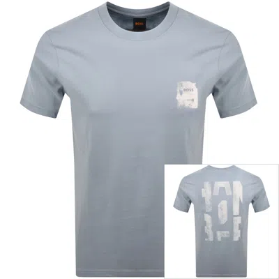 Boss Casual Boss Tgroove Logo T Shirt Blue