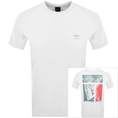 Boss Casual Boss Tgroove Logo T Shirt White