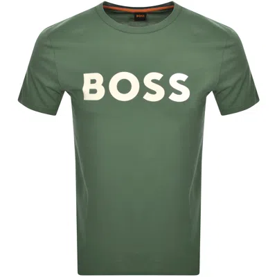 Boss Casual Boss Thinking 1 Logo T Shirt Green