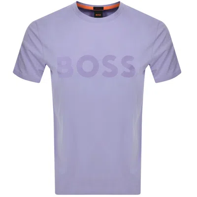 Boss Casual Boss Thinking 1 Logo T Shirt Purple