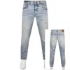 Boss Casual Boss Toby Tapered Fit Light Wash Jeans Blue In Blue