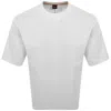 Boss Casual Boss Waffle Cotton Logo T Shirt White In White