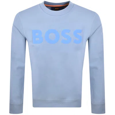 Boss Casual Boss We Basic Crew Neck Sweatshirt Blue