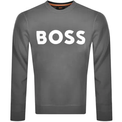 Boss Casual Boss We Basic Crew Neck Sweatshirt Grey In Gray