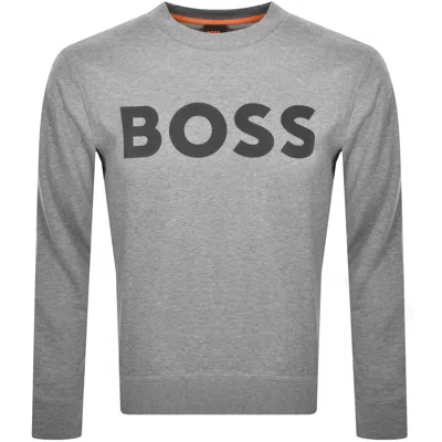Boss Casual Boss We Basic Crew Neck Sweatshirt Grey