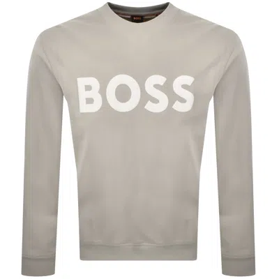 Boss Casual Boss We Basic Crew Neck Sweatshirt Open Grey In Gray