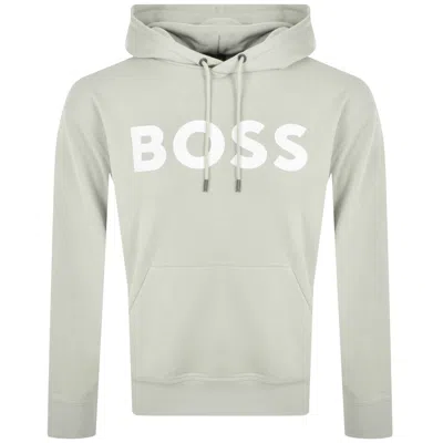 Boss Casual Boss We Basic Logo Hoodie Beige In Green
