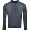 Boss Casual Boss We Cable Sweatshirt Blue In Blue