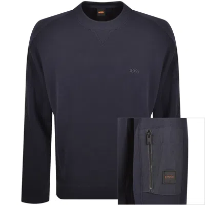 Boss Casual Boss We Mixed Sweatshirt Dark Blue