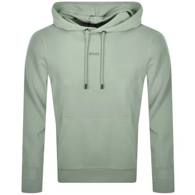 Boss Casual Boss Wesmall Pullover Hoodie Green