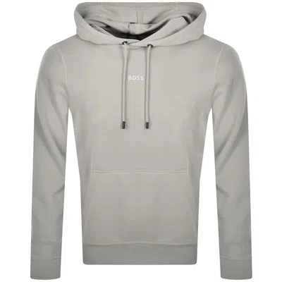 Boss Casual Boss Wesmall Pullover Hoodie Grey In Gray