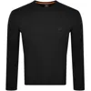 Boss Casual Boss Tetwill Nylon Long Sleeve T Shirt Black In Black
