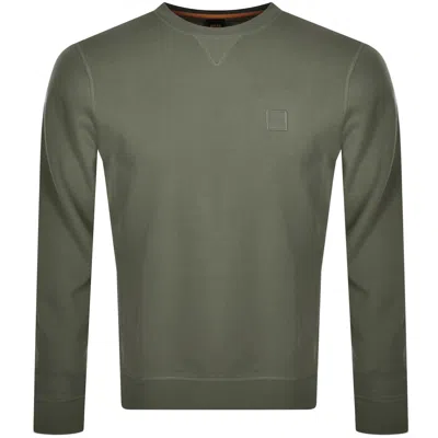 Boss Casual Boss Westart 1 Sweatshirt Open Green