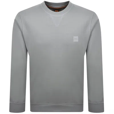 Boss Casual Boss Westart 1 Sweatshirt Open Grey