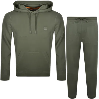 Boss Casual Boss Wetalk Hooded Tracksuit Green