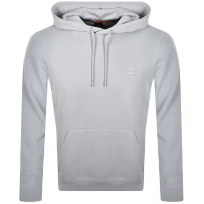 Boss Casual Boss Wetalk Pullover Hoodie Light Grey In Gray