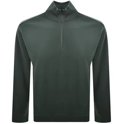 Boss Casual Boss Zesmall Zip Sweatshirt Green