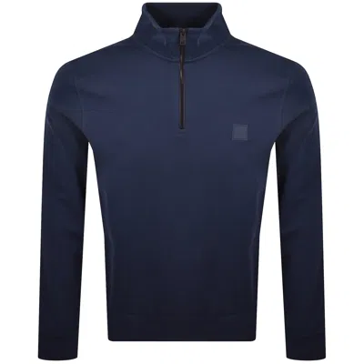 Boss Casual Boss Zetrust Half Zip Sweatshirt Blue