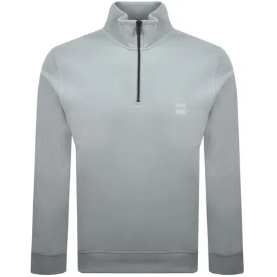 Boss Casual Boss Zetrust Quarter Zip Sweatshirt Blue