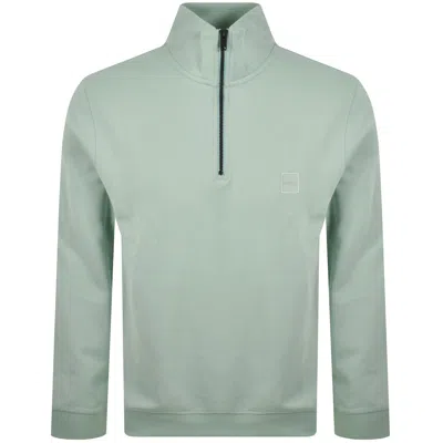 Boss Casual Boss Zetrust Quarter Zip Sweatshirt Green