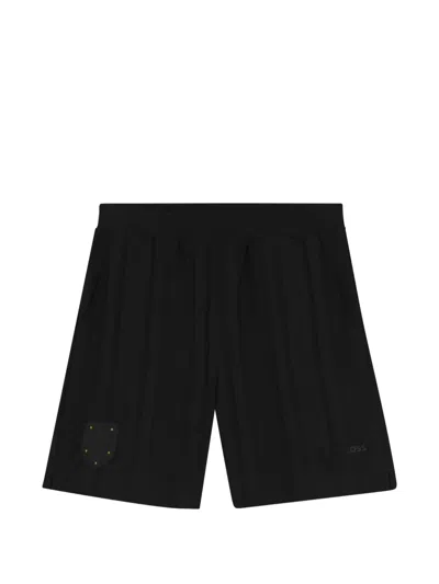 Boss Green Hugo Boss Appliqué Pleated Shorts In Black