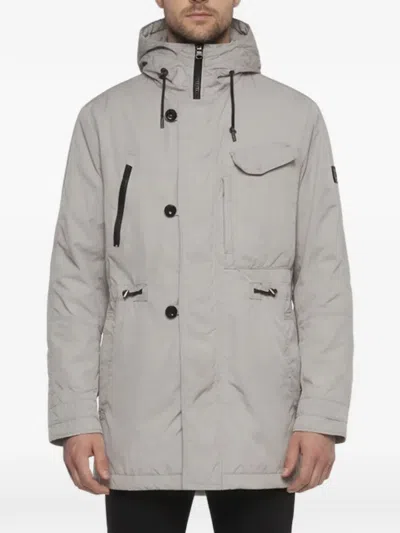 Pre-owned Boss Green Hugo Boss Calabria-w Hooded Utility Jacket In Grey