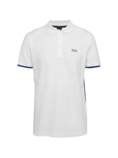Pre-owned Boss Green Hugo Boss Cotton Piqué Polo Shirt In White