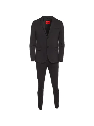 Pre-owned Boss Green Hugo Boss Extra Slim Fit Suits In Black