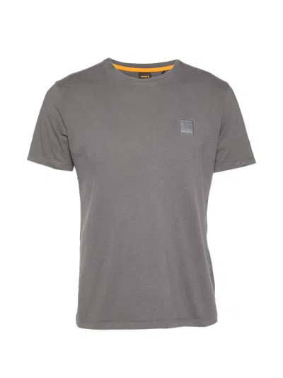 Pre-owned Boss Green Hugo Boss Logo-patch T-shirt In Gray