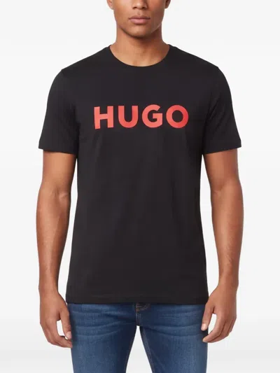 Pre-owned Boss Green Hugo Boss Logo-print T-shirt In Black