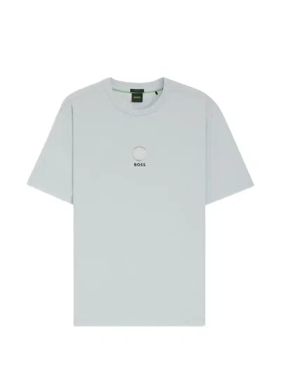 Boss Green Hugo Boss Logo-print T-shirt In Blue