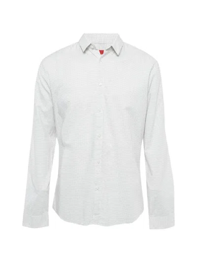 Pre-owned Boss Green Hugo Boss Long-sleeve Textured Shirt In White