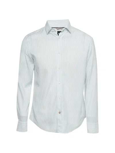 Pre-owned Boss Green Hugo Boss Striped Shirt In White