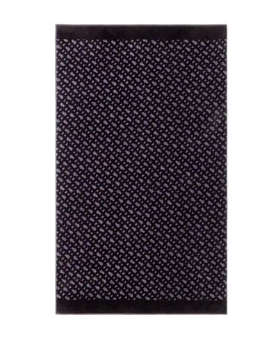 Boss Home B Monogram Velour Jacquard Bath Towel, 28" X 55" In Black