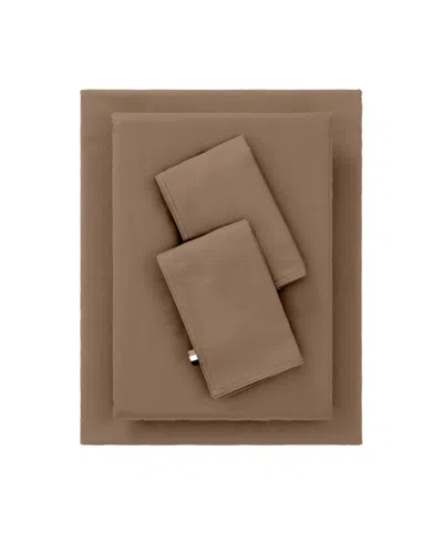 Boss Home Beboss 200-thread Count Cotton 4-piece Sheet Set, King In Brown