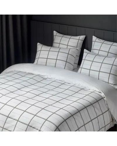 Boss Home Boss Check 3pc Duvet Set In White