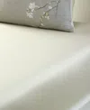 Boss Home By Hugo Boss Almond Flowers 300 Thread Count Cotton Fitted Sheet, Queen In Cream