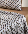 BOSS HOME BY HUGO BOSS B MONOGRAM 300 THREAD COUNT COTTON FLAT SHEET, KING