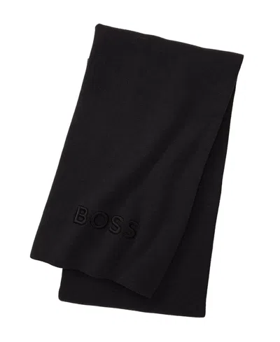 Boss Home By Hugo Boss Bold Logo Throw, 51" X 67" In Black