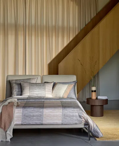 Boss Home Closeout!  By Hugo Boss Taman Duvet Cover, Full/queen In Gray
