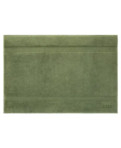 Boss Home Loft Aegean Combed Cotton Bath Mat, 24" X 35" In Cool Green