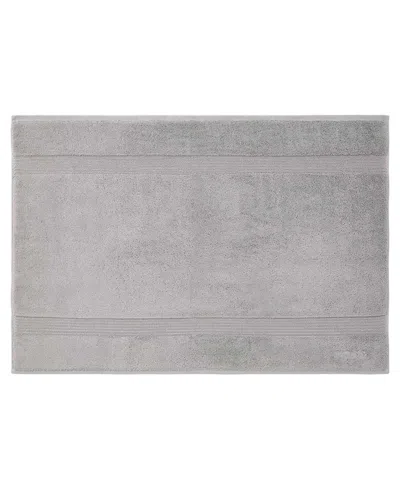 Boss Home Loft Aegean Combed Cotton Bath Mat, 24" X 35" In Silver
