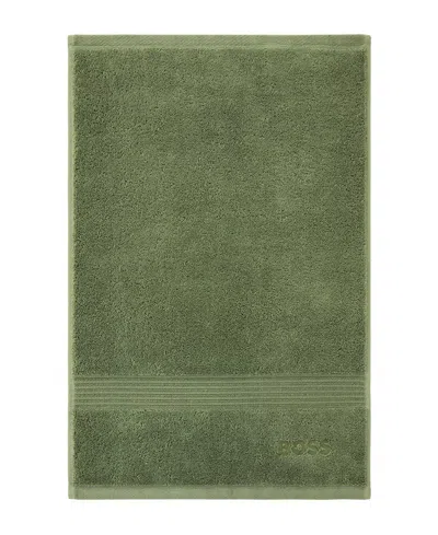 Boss Home Loft Aegean Combed Cotton Hand Towel, 16" X 24" In Cool Green