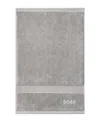 Boss Home Loft Aegean Combed Cotton Hand Towel, 16" X 24" In Silver