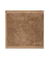 Boss Home Loft Aegean Combed Cotton Washcloth, 12" X 12" In Camel