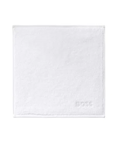 Boss Home Loft Aegean Combed Cotton Washcloth, 12" X 12" In White